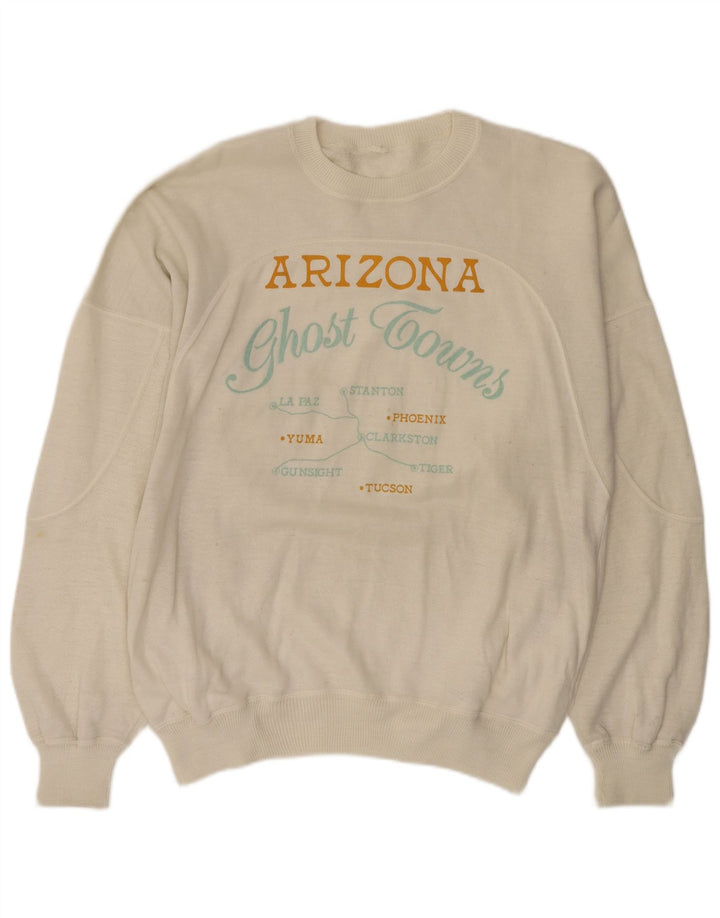 Pulover cu grafic pentru bărbați Arizona, mare, alb