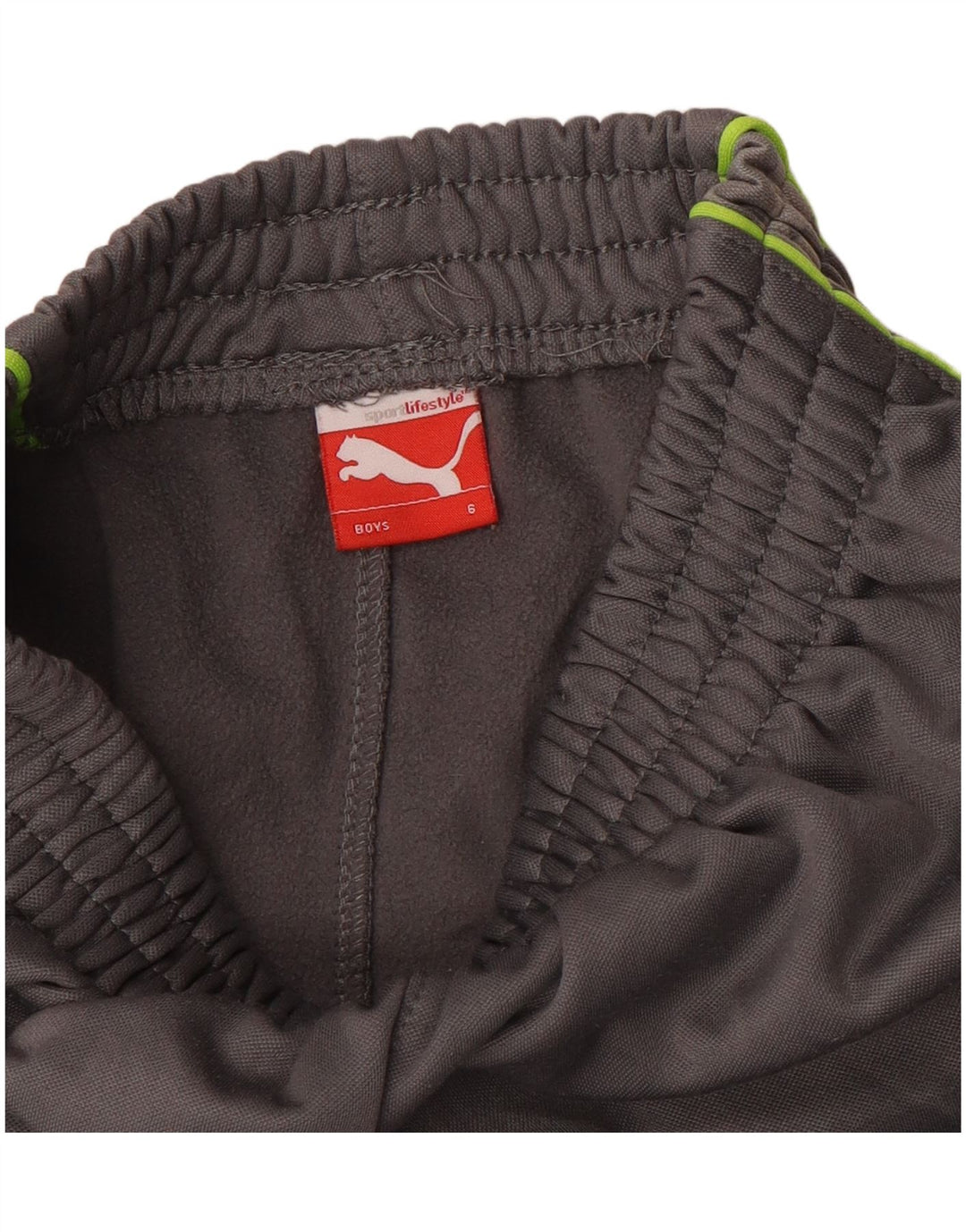 Pantaloni de trening Puma pentru baieti 5-6 ani gri camuflaj
