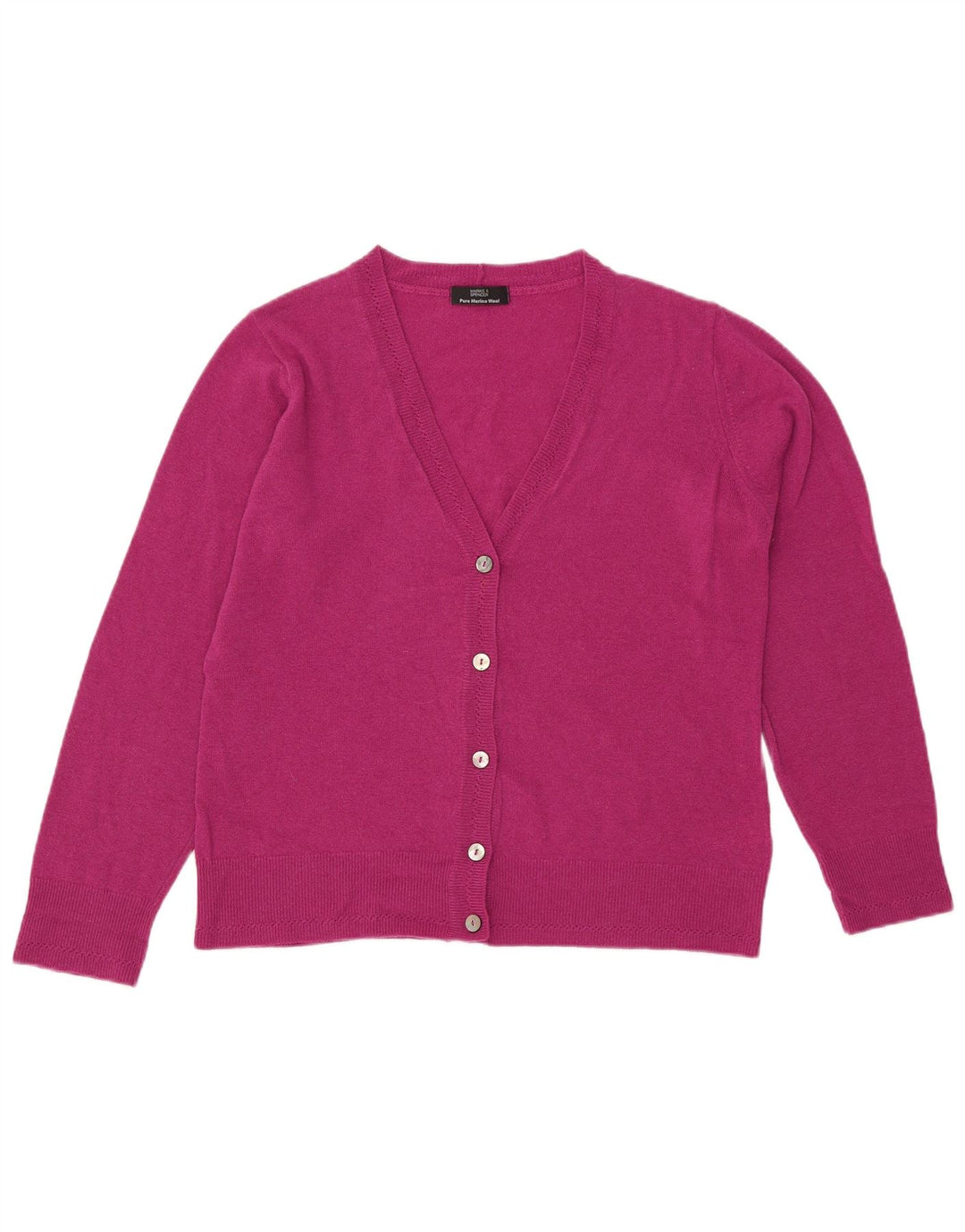 Pulover cardigan pentru femei Marks & Spencer UK 14 Lână mare roz