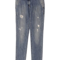 Trussardi blugi slim pentru femei Distressed W26 L31 poliester albastru