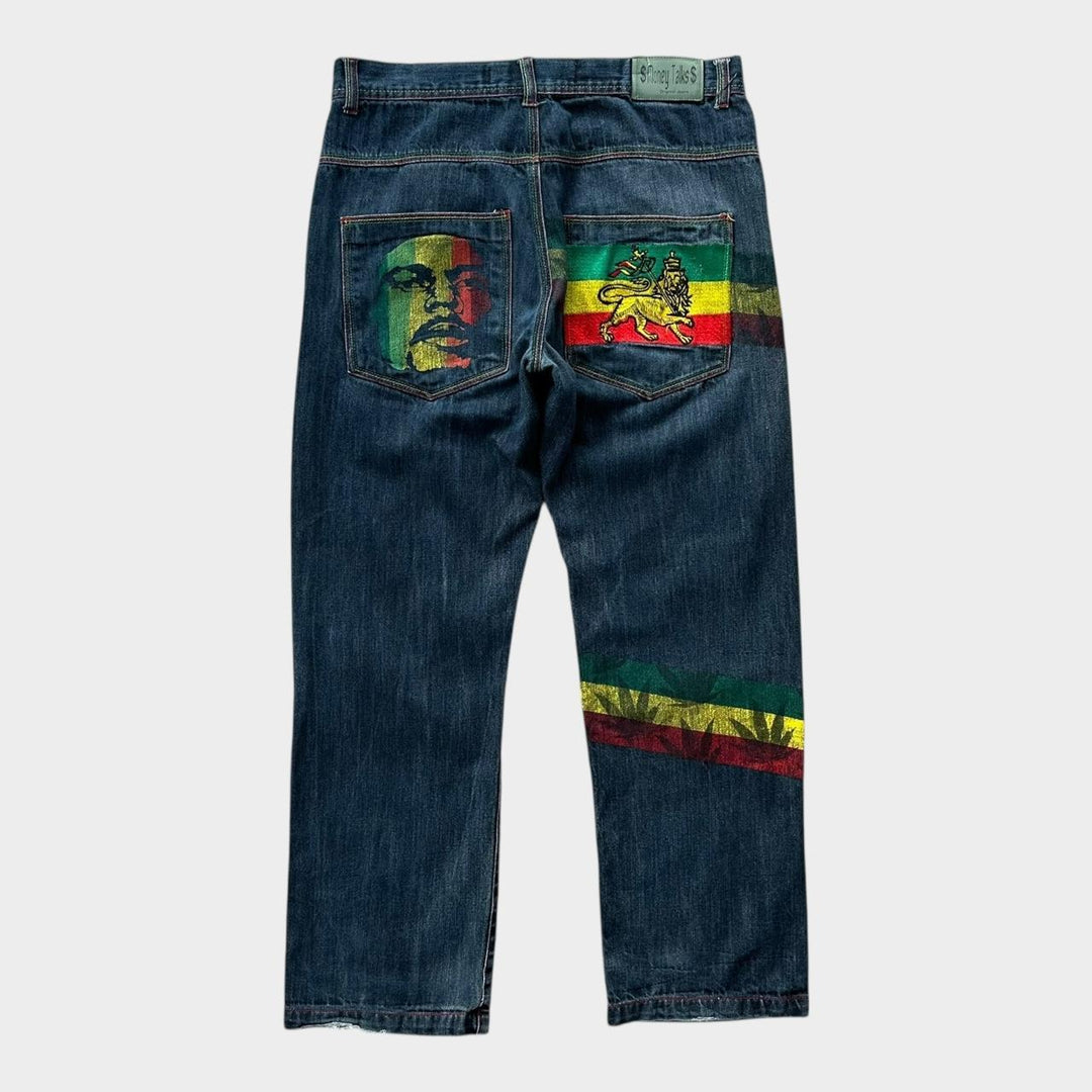 Blugi largi Hip-hop Rasta - 34 talie