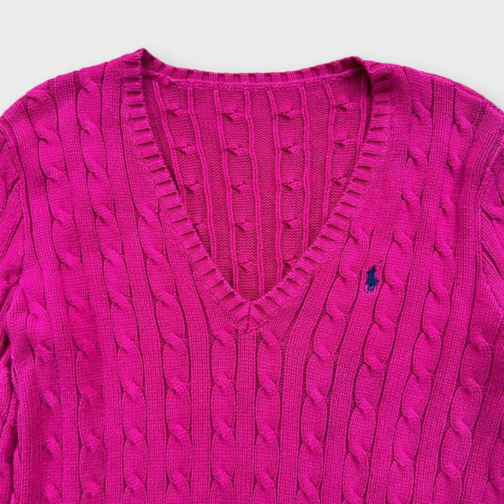 Pulover din tricot cablu Ralph Lauren - mediu
