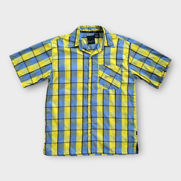 Cămașă vintage Sean John cu mânecă scurtă - mare (se potrivește ca un XL largi)