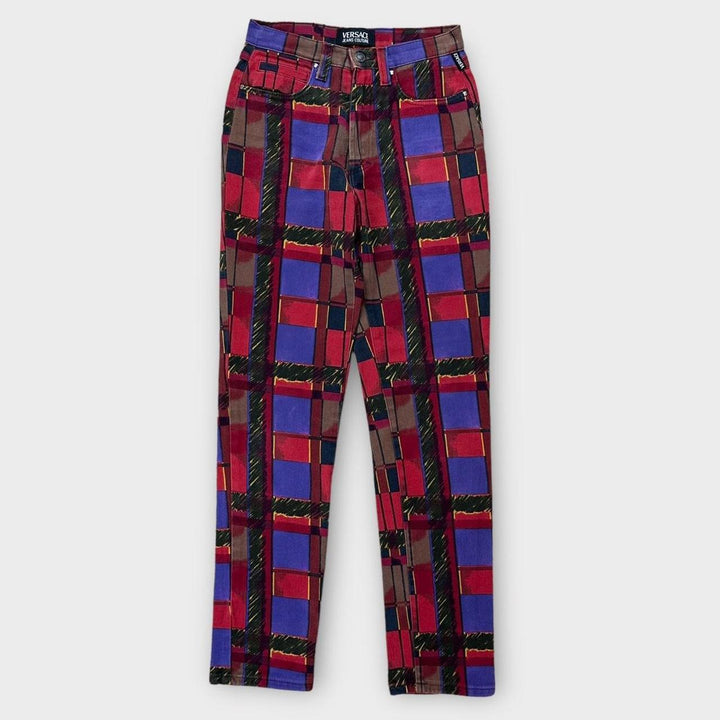 Pantaloni vintage cu model Versace jeans - talie de 27”.