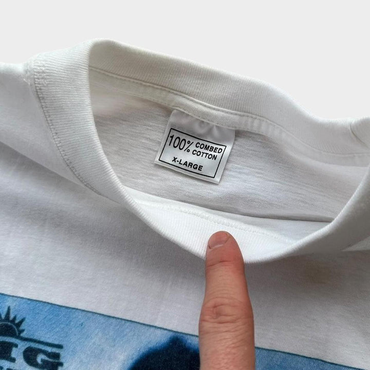 Marea țară de ce tricou vintage cu față lungă - XL
