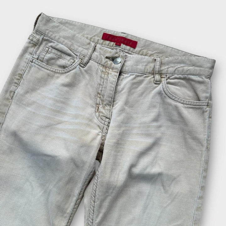 Pantaloni evazați din catifea FCUK - mărimea 8