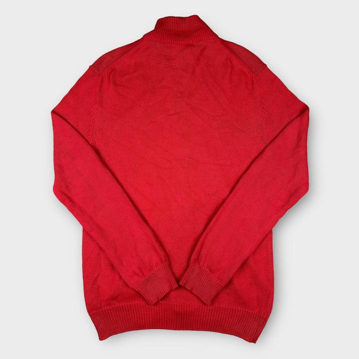 Pulover vintage din tricot cu fermoar Thomas Burberry - XL