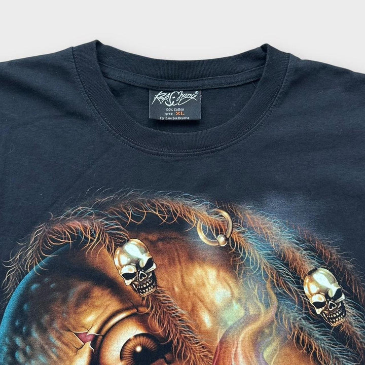 Tricou grafic cu craniu - XL