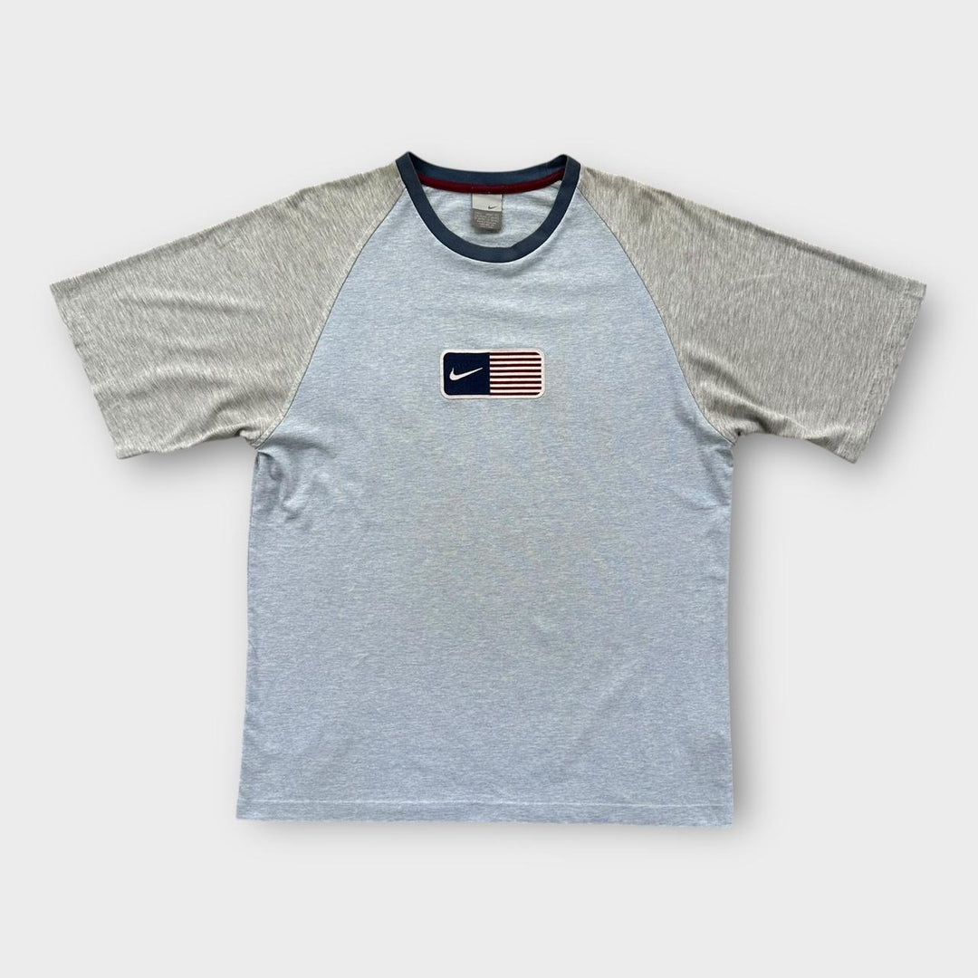 Tricou cu steag Nike SUA Y2K - mare (se potrivește ca un XL)