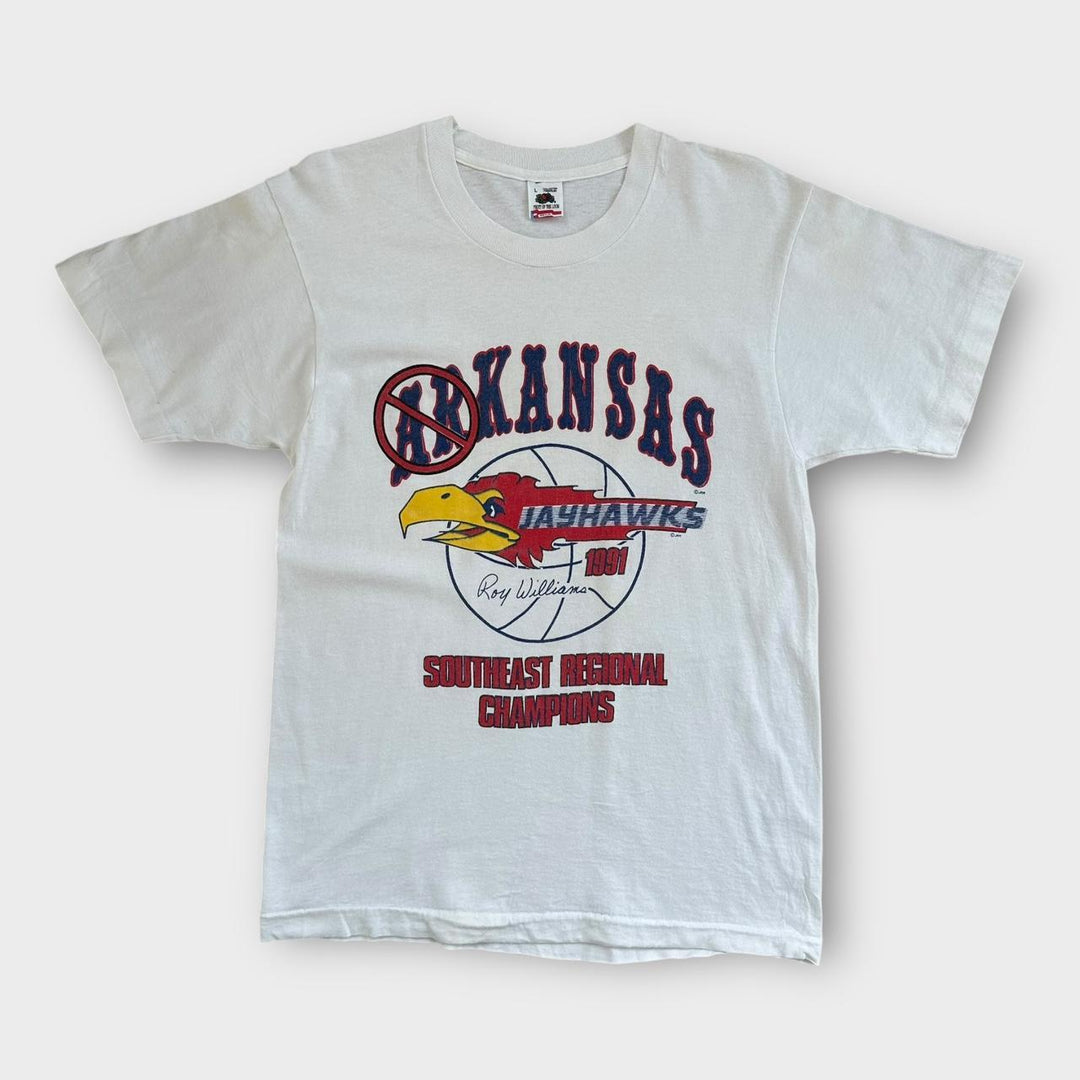Tricou grafic de baschet vintage Kansas - mare