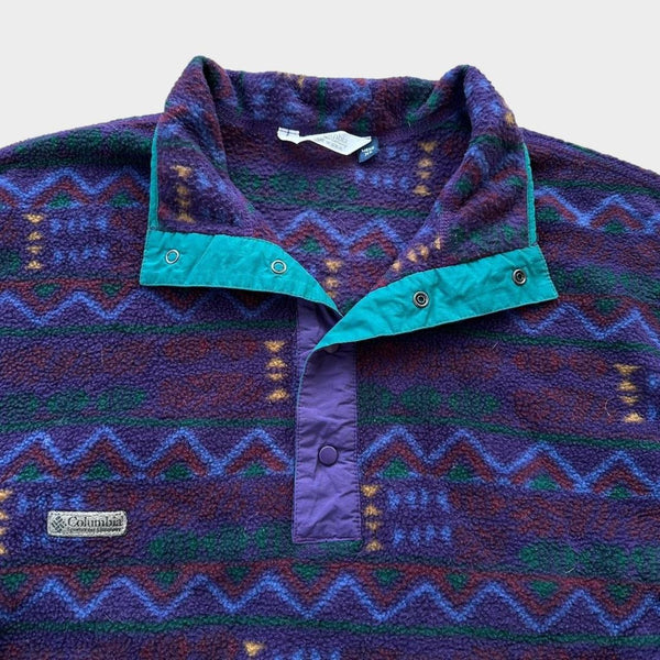 Vintage Columbia funky pattern fleece - XL