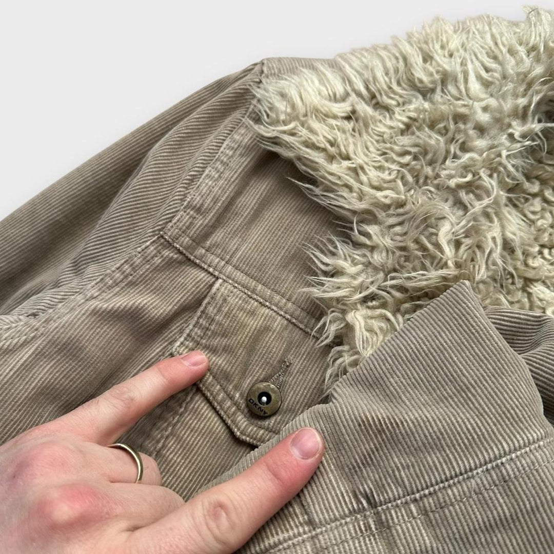 Jachetă afgană DKNY blugi - medie pentru femei