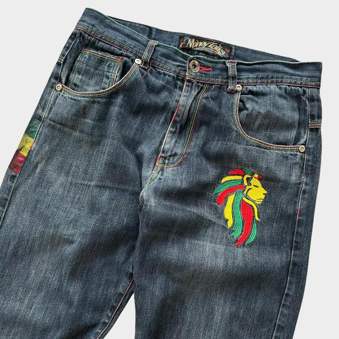 Blugi largi Hip-hop Rasta - 34 talie