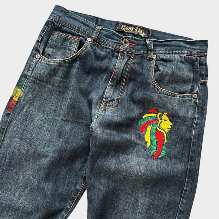 Blugi largi Hip-hop Rasta - 34 talie