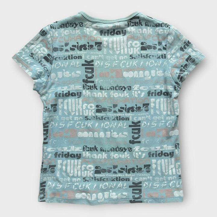 Tricou vintage Y2K FCUK - mare pentru femei