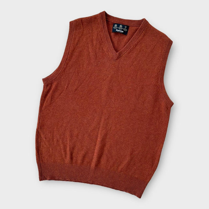 Vestă din lână tricotată Barbour - XL
