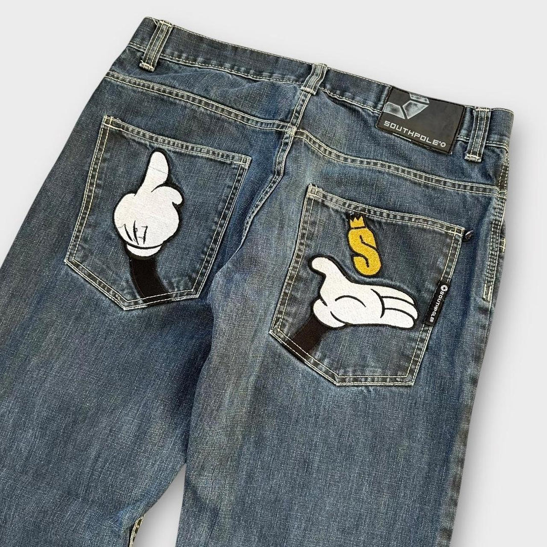 Blugi largi hip hop Southpole - 34 inchi