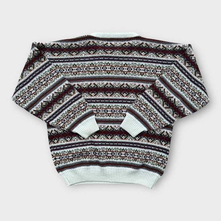 Pulover din tricot cu model vintage anilor 90 - XL