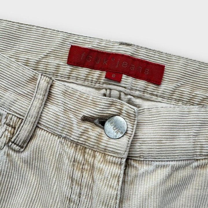 Pantaloni evazați din catifea FCUK - mărimea 8
