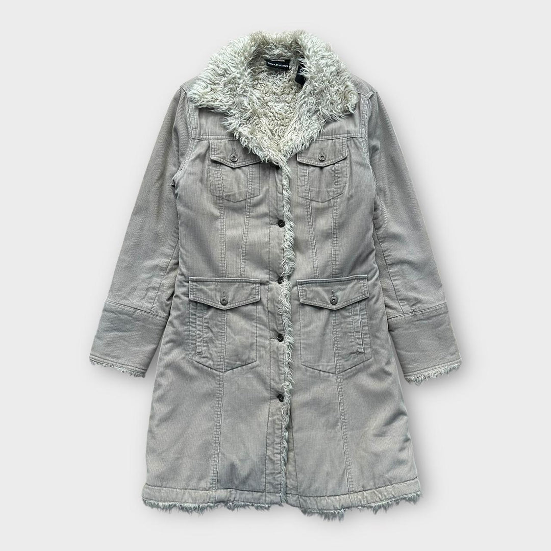 Jachetă afgană DKNY blugi - medie pentru femei