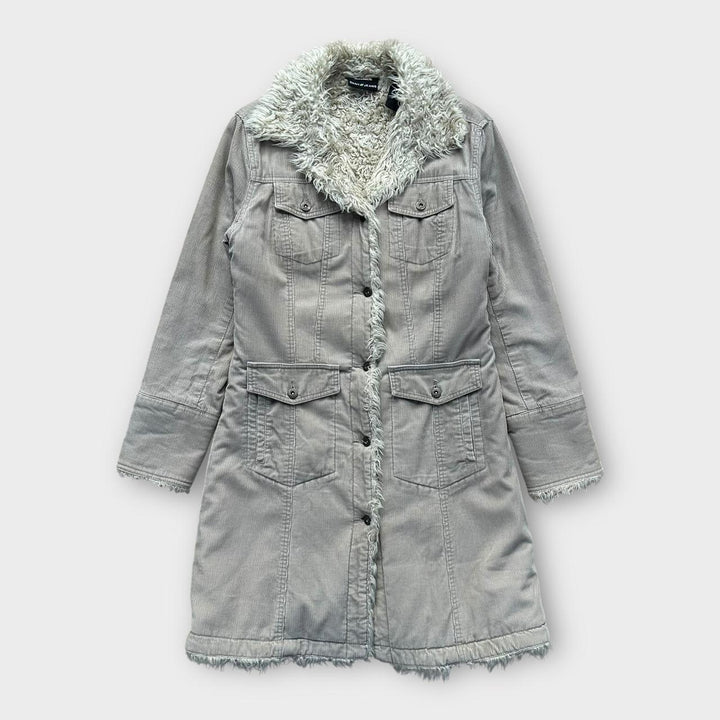 Jachetă afgană DKNY blugi - medie pentru femei