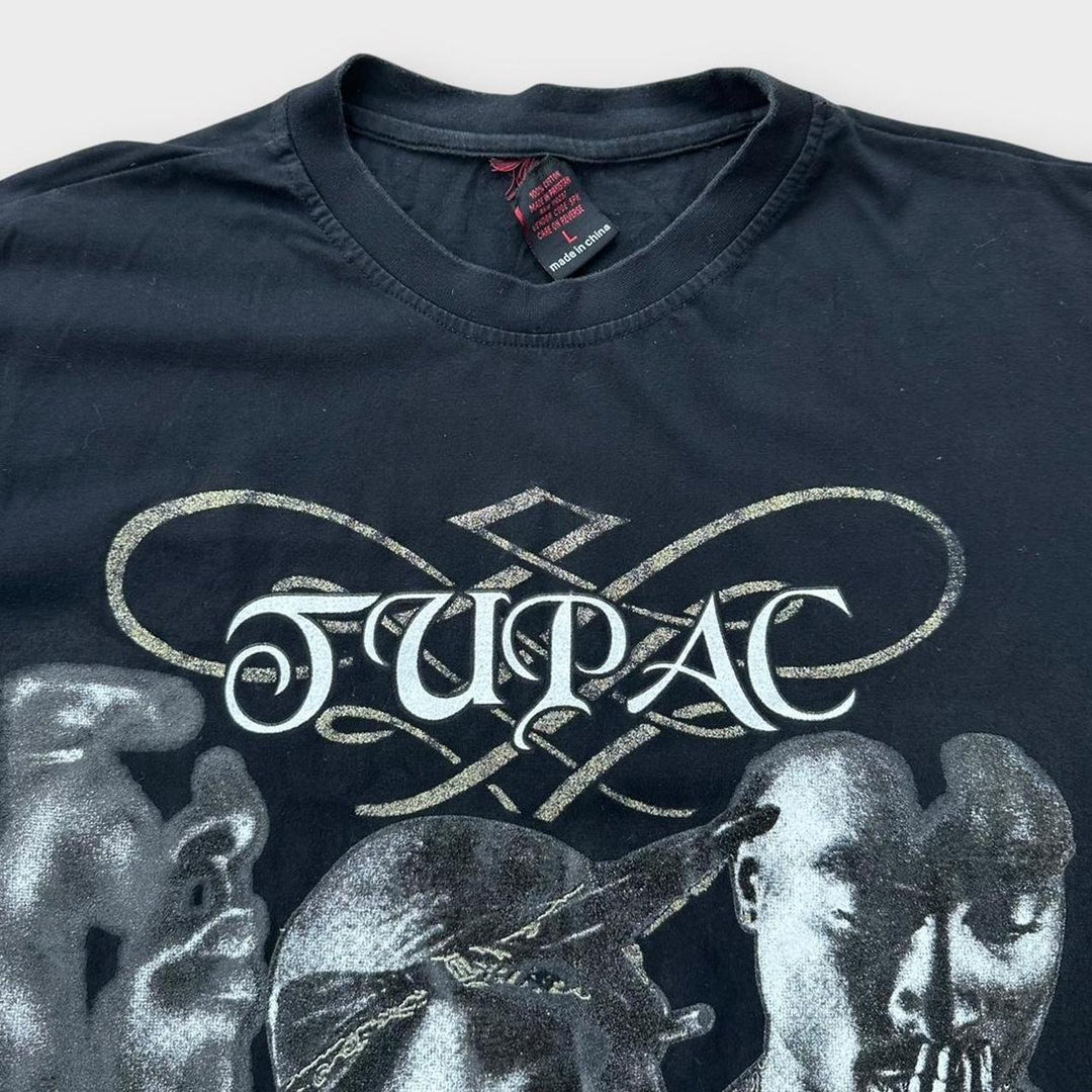 Tricou grafic Y2K Tupac - mare (se potrivește ca un XL lung)