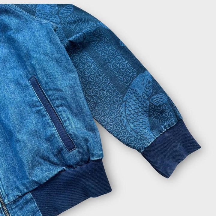 Bomber vintage Adidas din denim - mediu