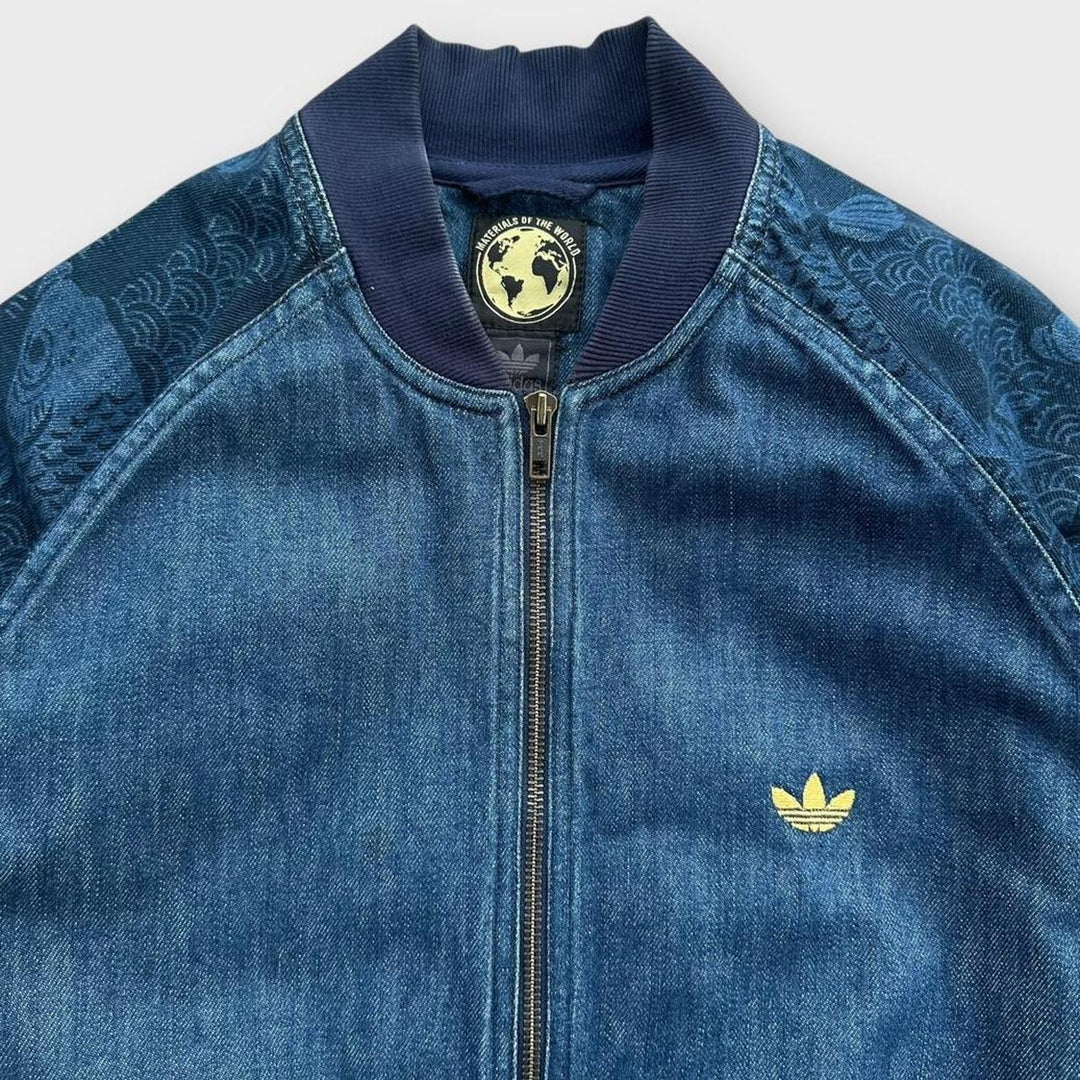 Bomber vintage Adidas din denim - mediu