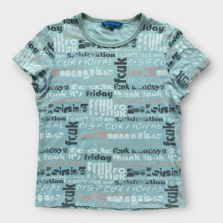 Tricou vintage Y2K FCUK - mare pentru femei