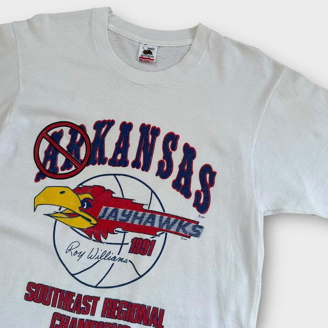 Tricou grafic de baschet vintage Kansas - mare
