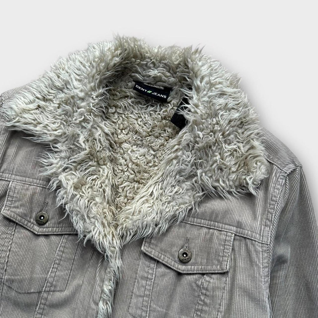 Jachetă afgană DKNY blugi - medie pentru femei