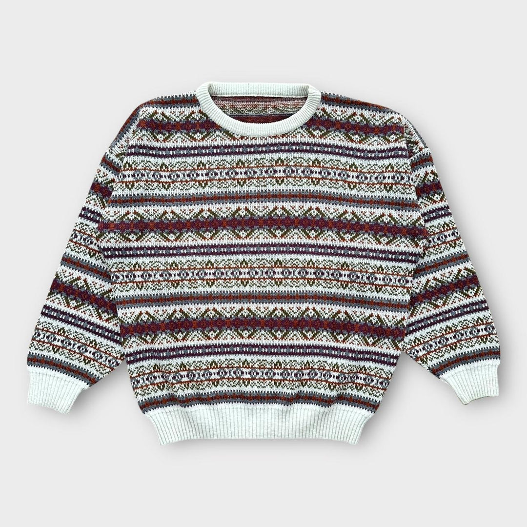 Pulover din tricot cu model vintage anilor 90 - XL