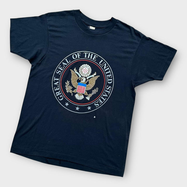 Tricou cu o singură cusătură cu sigiliu american - mare
