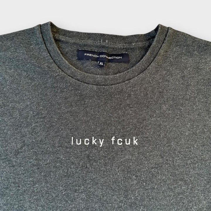 Tricou cu slogan de conectare franceză - XL (se potrivește mediu)