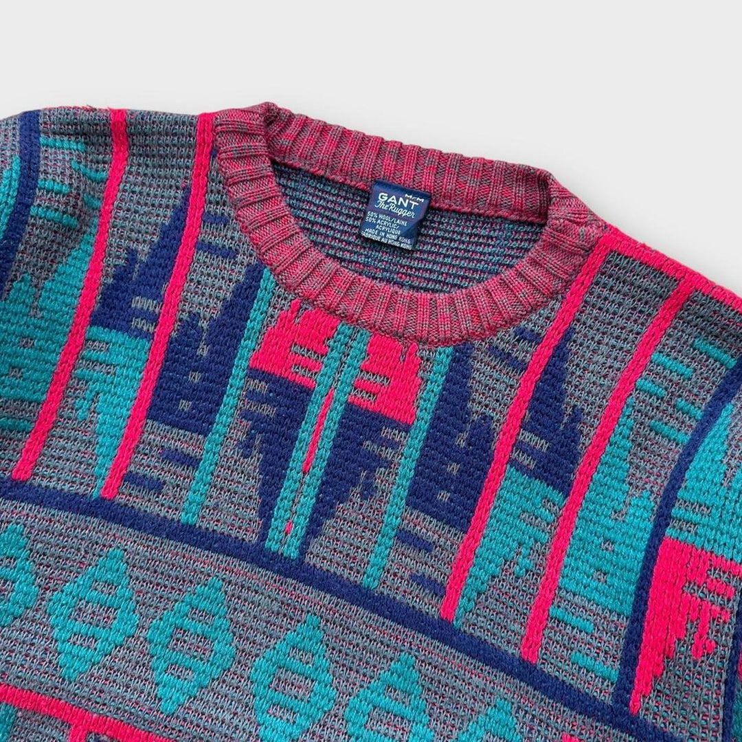 Pulover din tricot Gant Vintage - mediu