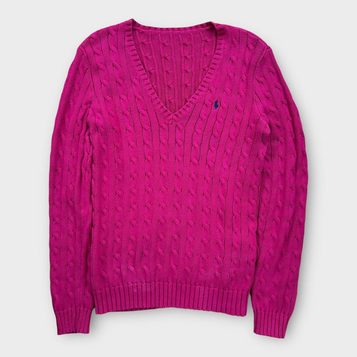 Pulover din tricot cablu Ralph Lauren - mediu