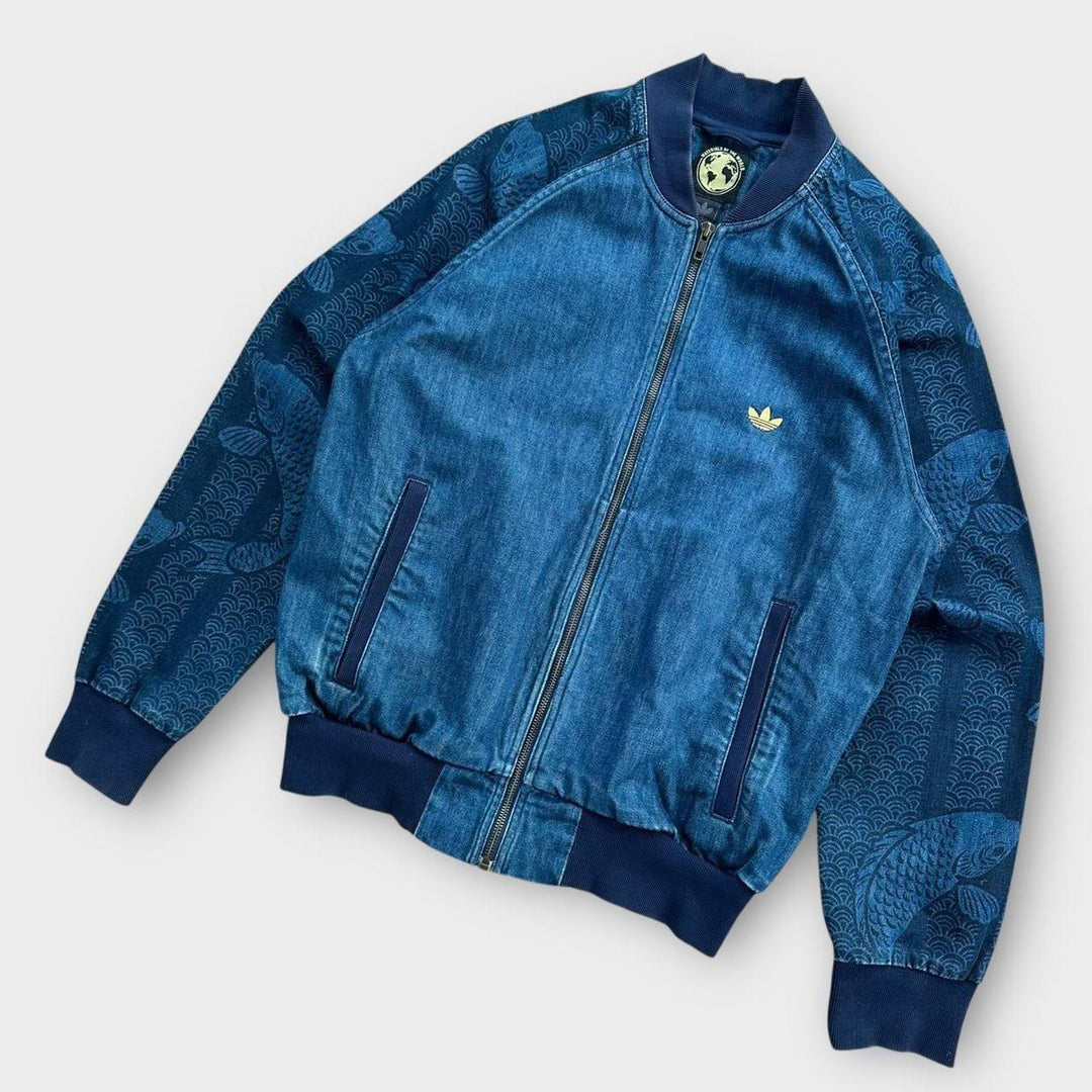 Bomber vintage Adidas din denim - mediu