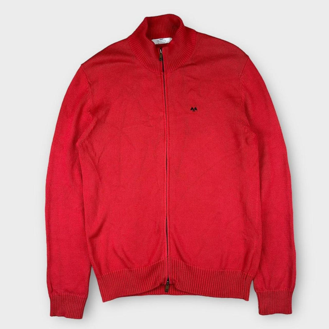 Pulover vintage din tricot cu fermoar Thomas Burberry - XL