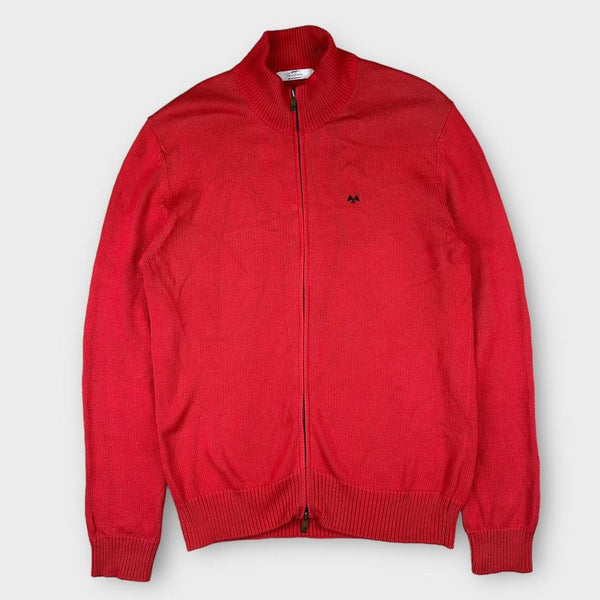 Pulover vintage din tricot cu fermoar Thomas Burberry - XL