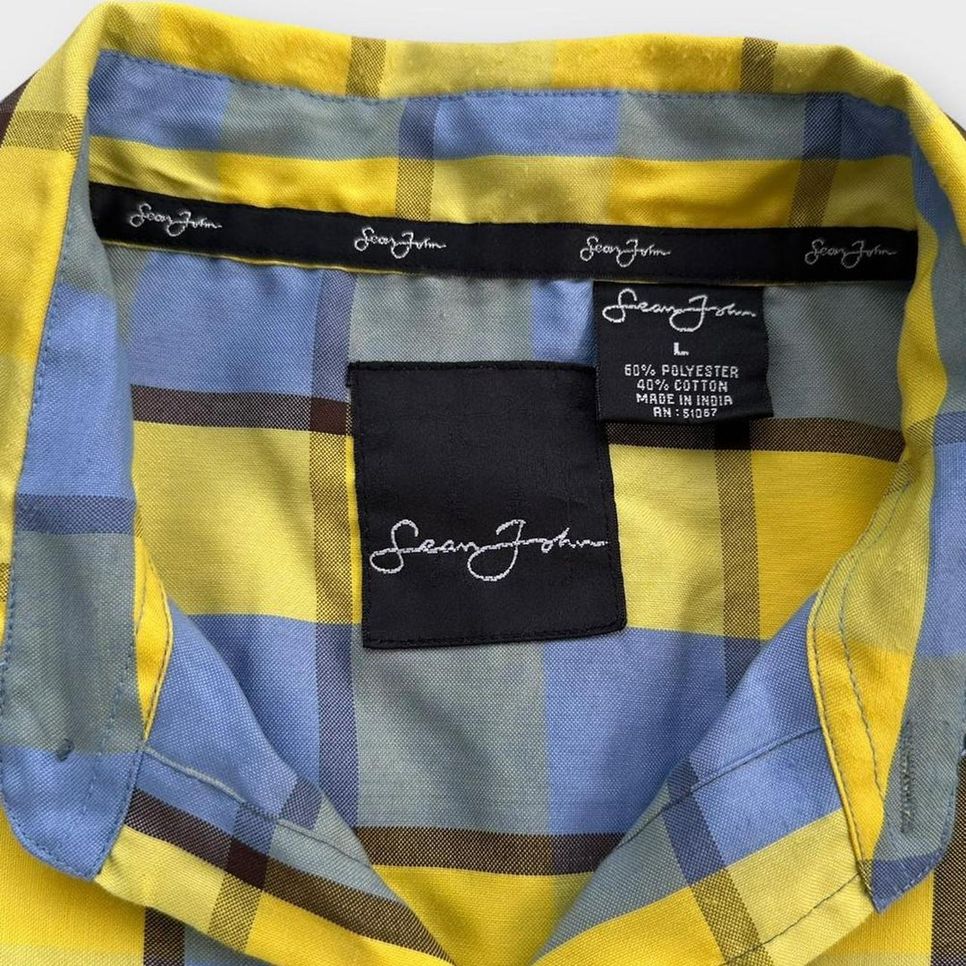 Cămașă vintage Sean John cu mânecă scurtă - mare (se potrivește ca un XL largi)