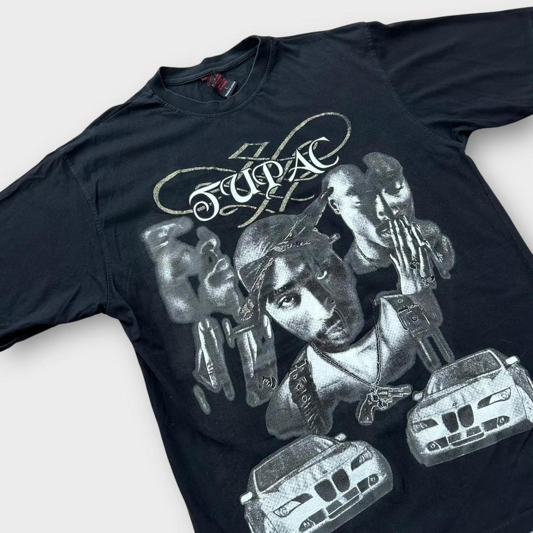 Tricou grafic Y2K Tupac - mare (se potrivește ca un XL lung)