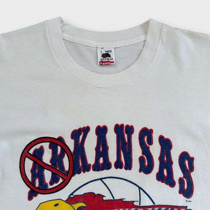 Tricou grafic de baschet vintage Kansas - mare