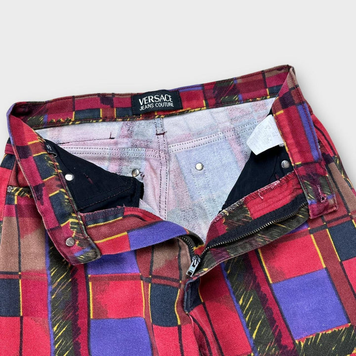 Pantaloni vintage cu model Versace jeans - talie de 27”.