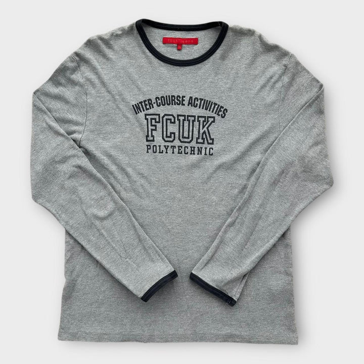 Tricou cu slogan Vintage French Connection FCUK - XL pentru femei