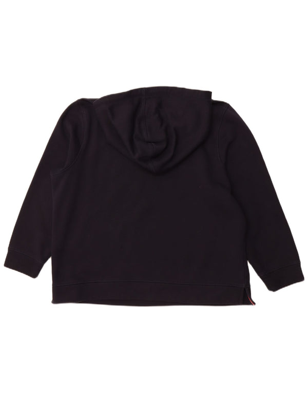 TOMMY HILFIGER Pulover cu glugă cu grafic pentru femei UK 22 3XL Bumbac bleumarin