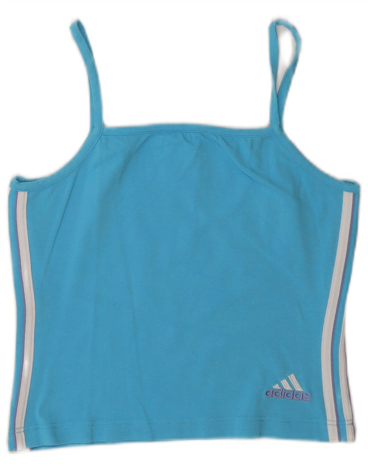Adidas Crop Cami Top pentru femei UK 12 Medium Blue