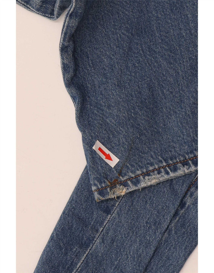 Blugi drepți distressed Ribcage Levi's pentru femei L29 L27 Bumbac albastru