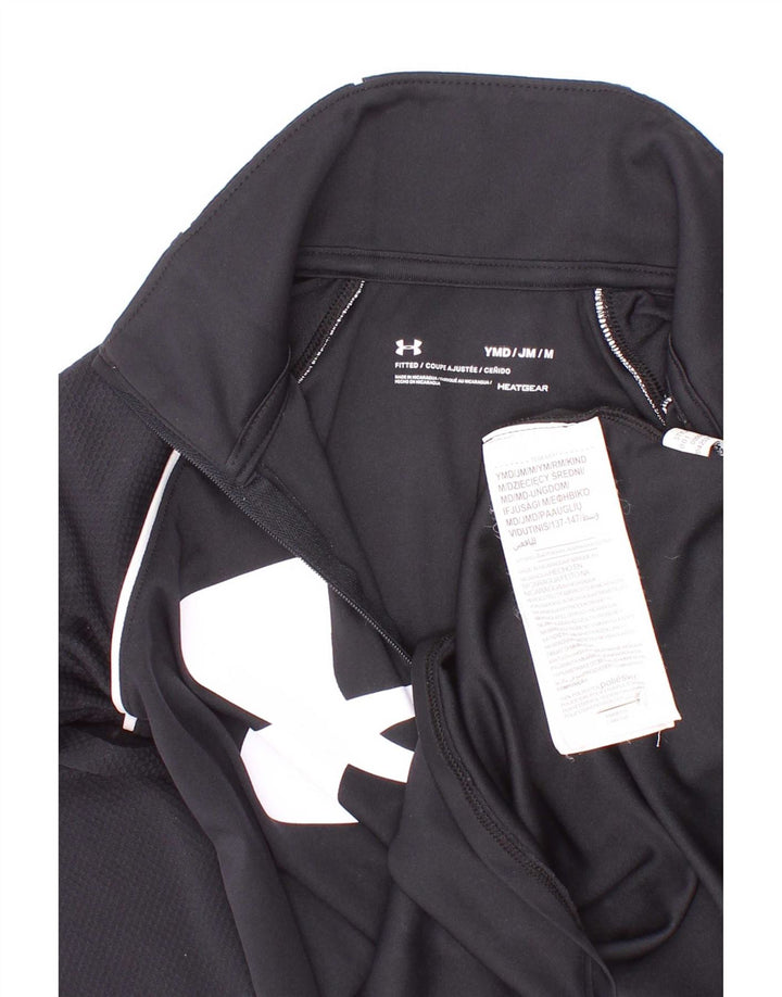 Under Armour Fete Fitted Graphic Top Maneca Lunga 9-10 Ani Mediu Negru