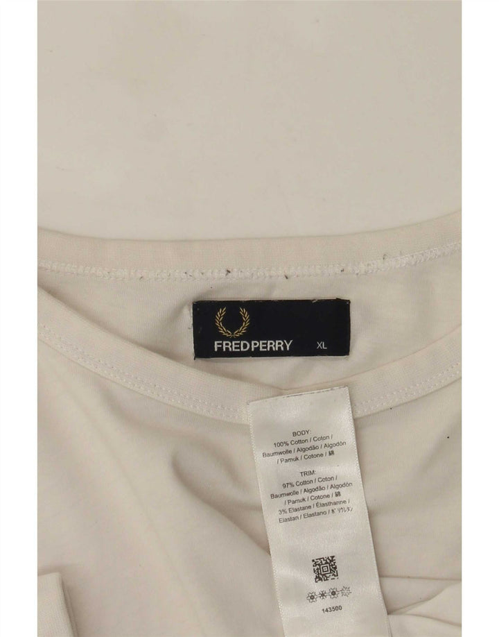 Fred Perry Tricou Bărbați Top XL Bumbac Alb