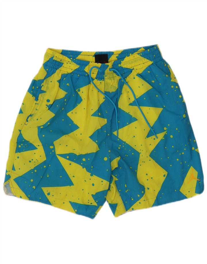 Pantaloni scurți de înot Jordan pentru bărbați, poliester geometric, albastru mediu